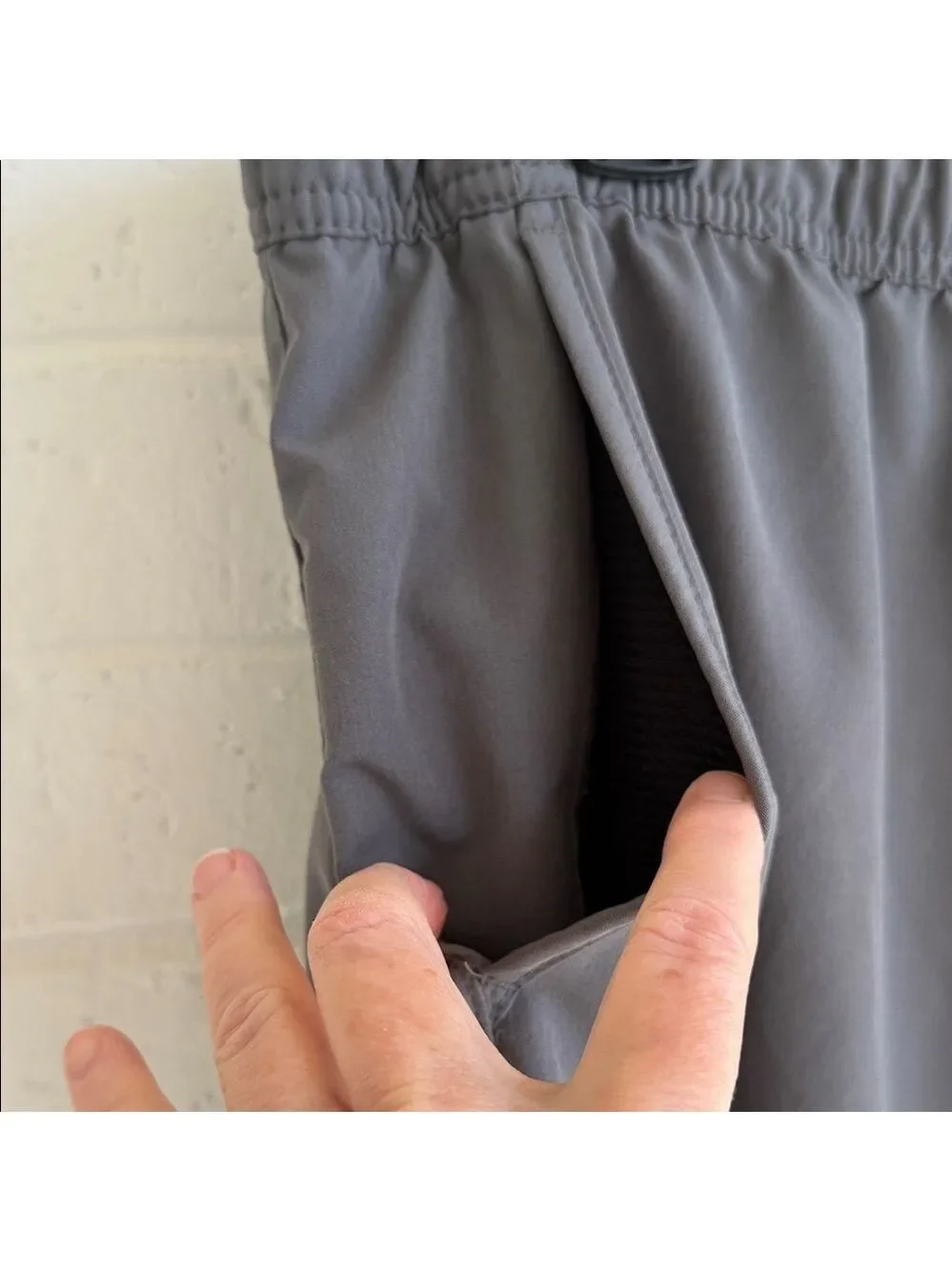 Gerry Men's Gray 4-Way Stretch, Elastic Waistband Lightweight Trail Short Sz XXL
